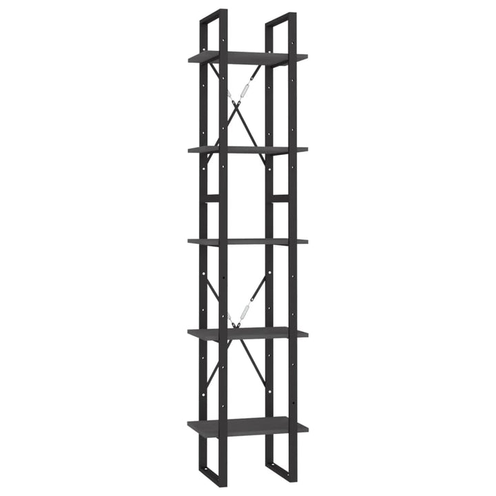 vidaXL Massivholz Kiefer Bücherregal 5 Fächer Standregal Aktenregal Regal Aufbewahrung Büroregal Wan
