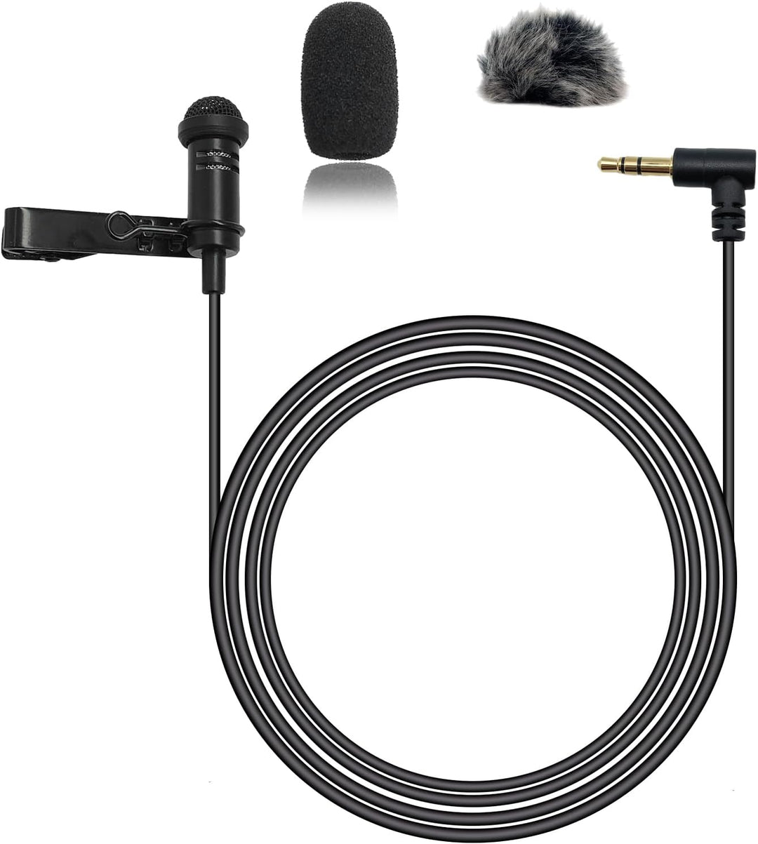 NewTH Lavalier-Ansteckmikrofon, omnidirektional, Kondensator, kabelgebunden, Lav-Mikrofon für DJI Mi