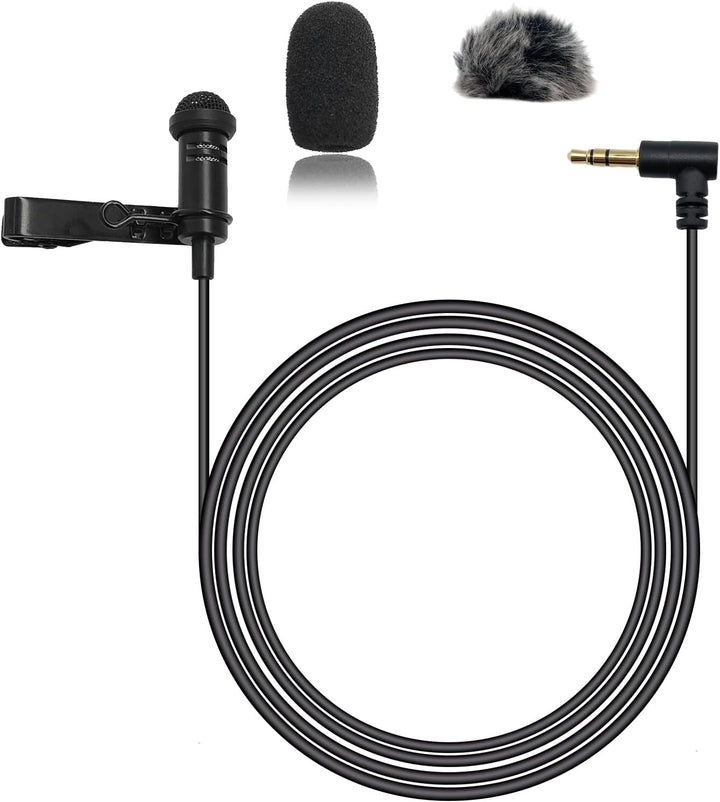 NewTH Lavalier-Ansteckmikrofon, omnidirektional, Kondensator, kabelgebunden, Lav-Mikrofon für DJI Mi