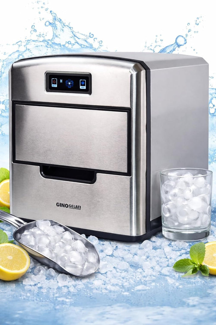 Syntrox Germany GG-175W de Luxe Digitaler Edelstahl Eiswürfelbereiter Eiswürfelmaschine Icemaker