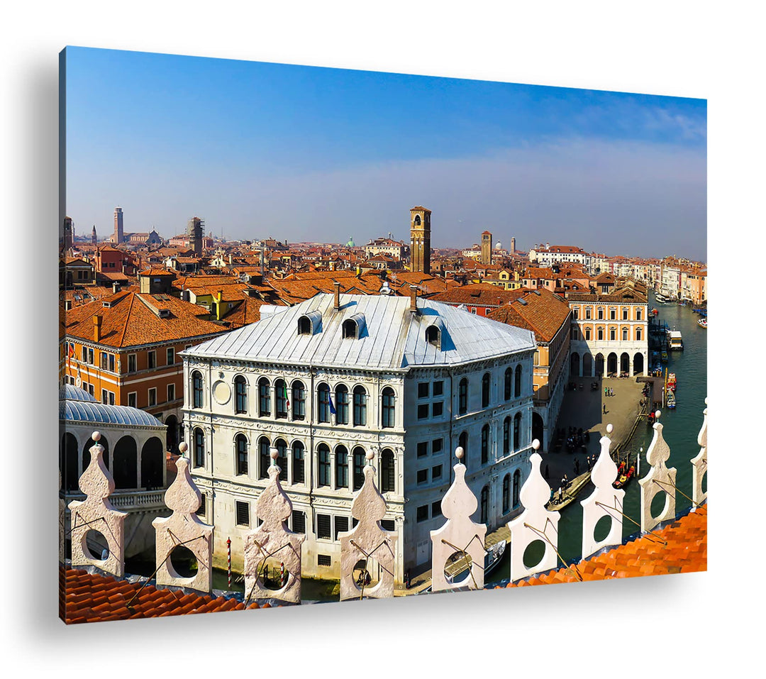 deyoli Skyline von Venedig Format: 60x40 als Leinwandbild, Motiv fertig gerahmt auf Echtholzrahmen,