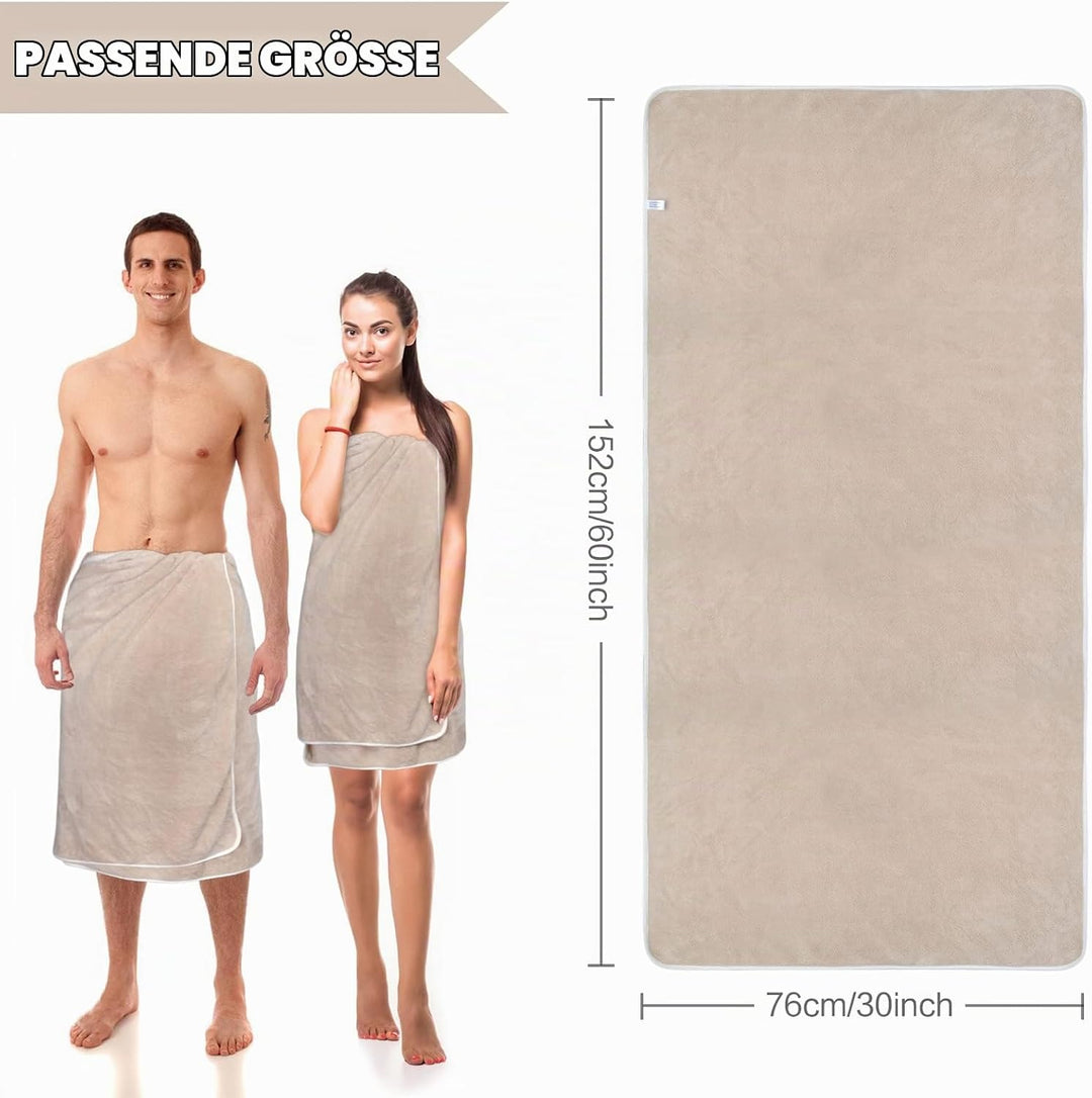 KinHwa Mikrofaser Badetuch gross XXL 76cmx152cm 2 Pack Badehandtuch schnelltrocknend &amp; fusselfrei Du