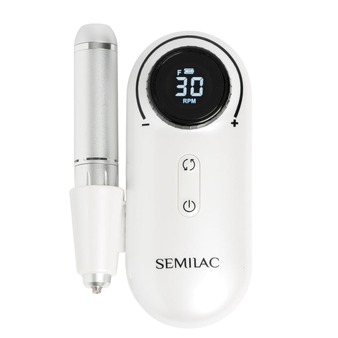 Semilac Nagelfräser Compact Lite – Kabellose Elektrische Nagelfeile mit Akku 2000mAh, 30.000 U/min,