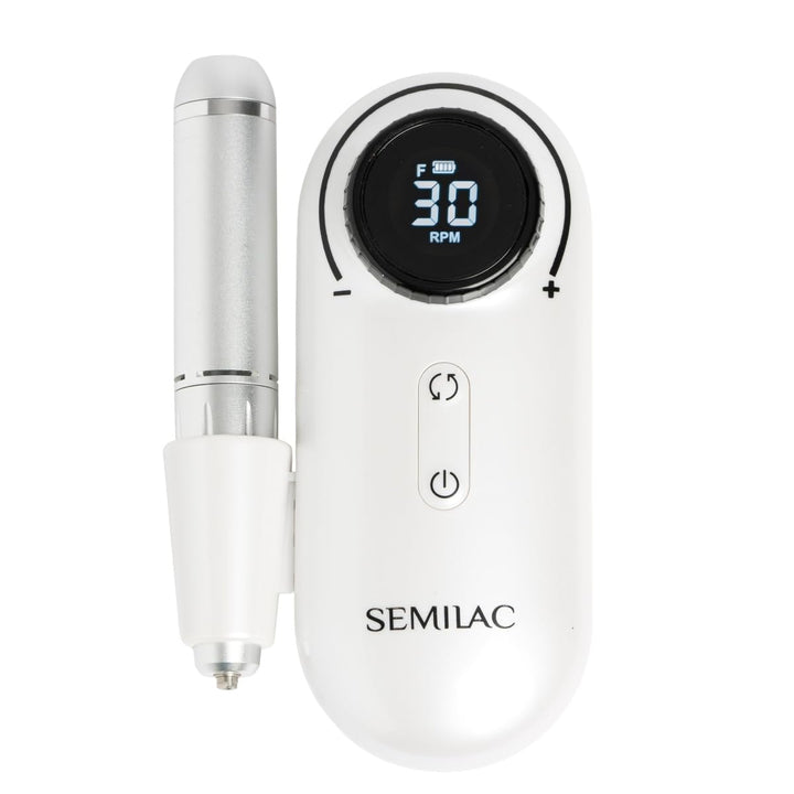 Semilac Nagelfräser Compact Lite – Kabellose Elektrische Nagelfeile mit Akku 2000mAh, 30.000 U/min,