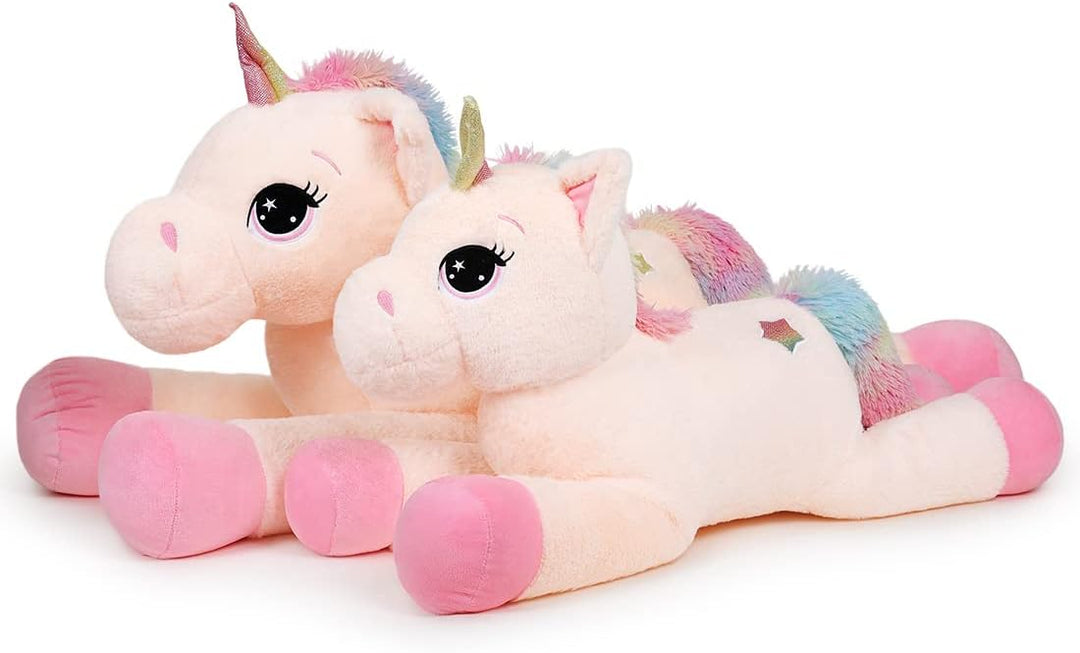 Yeqivo Riesen Einhorn Spielzeug Plüsch Grosses Regenbogen Lila Einhorn Kuscheltier Schöne Einhorn Ge