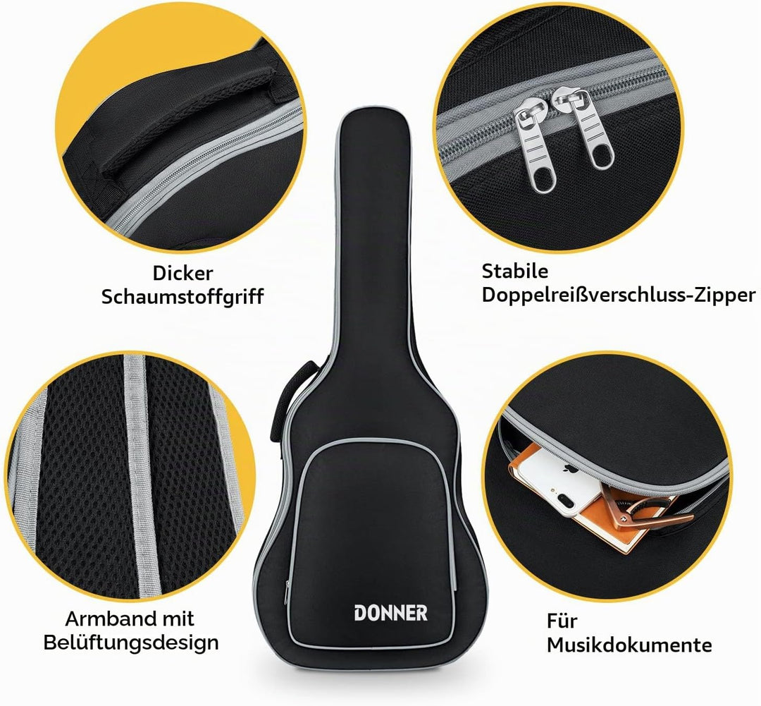 Donner Gitarrentasche 41 Zoll - 5mm Dicke, 41 Zoll - 5mm Dicke