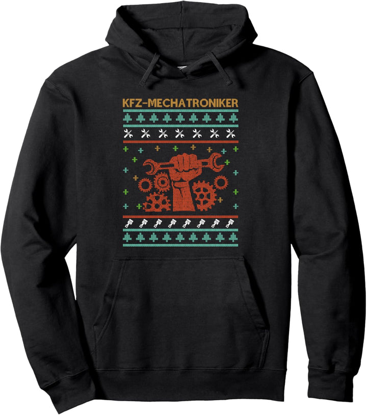 Ugly KFZ-Mechatroniker Weihnachtsmann Nikolaus Xmas Geschenk Pullover Hoodie