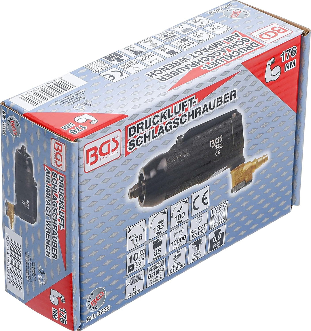 BGS 3238 | Druckluft-Schlagschrauber | 10 mm (3/8") | "Butterfly" | 135 Nm