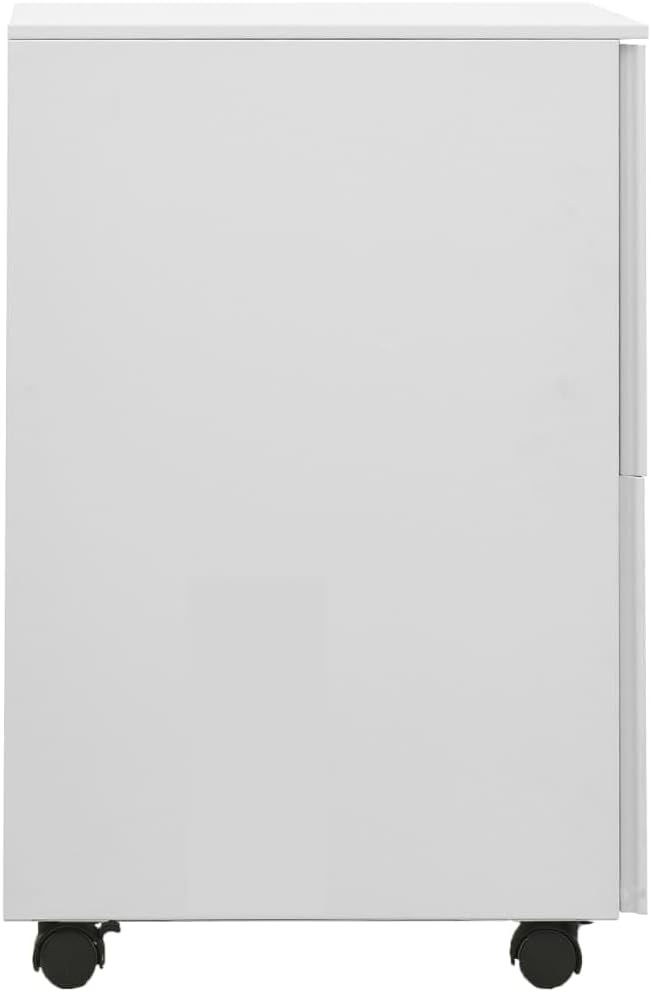 vidaXL Aktenschrank mit Rollen Rollcontainer Bürocontainer Schubladenschrank Büroschrank Stahlschran
