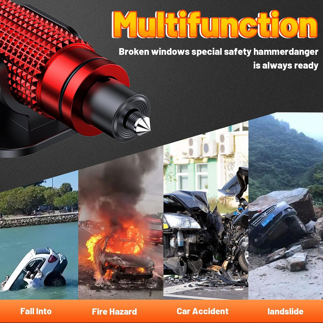 Verbessert Gurtschneider Notfallhammer Mini, 2 In 1 Safety Nothammer Auto mit Gurtschneider, Tragbar