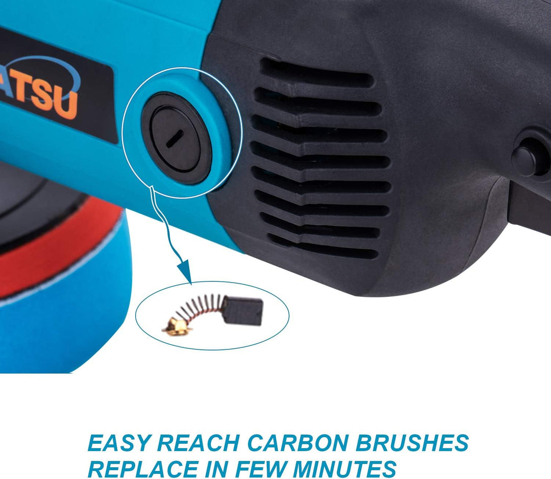 KATSU Tools 1200W 150mm 180mm Auto Poliermaschine, Elektrische Puffer Polieren Schleifen Wachsmaschi