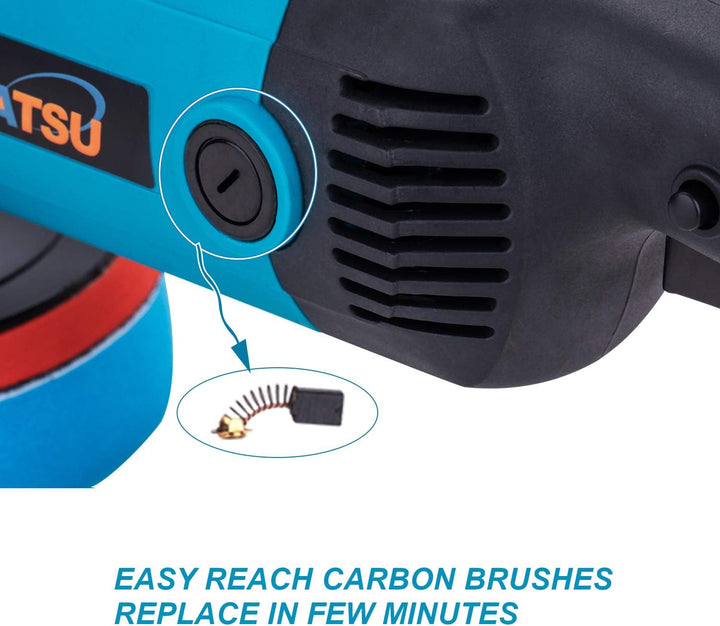 KATSU Tools 1200W 150mm 180mm Auto Poliermaschine, Elektrische Puffer Polieren Schleifen Wachsmaschi