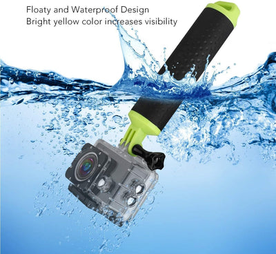 WOLFANG Schwimmer Handgriff Action Cam Unterwasser Handgriff, Floating Hand Grip Einbeinstativ Tauch