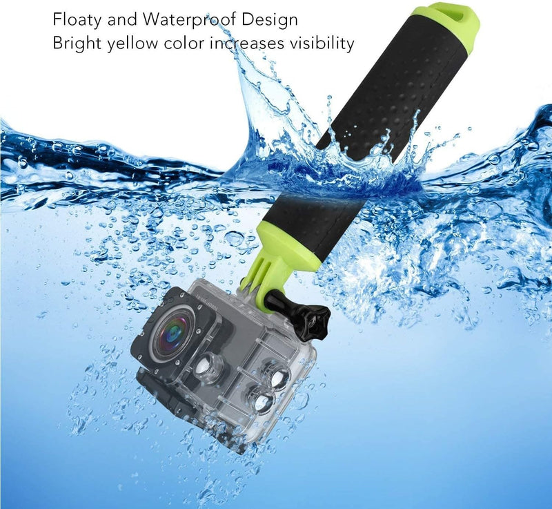 WOLFANG Schwimmer Handgriff Action Cam Unterwasser Handgriff, Floating Hand Grip Einbeinstativ Tauch