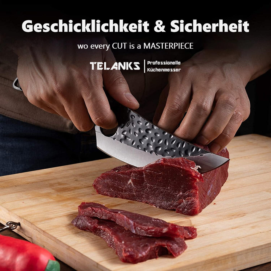 Küchenmesser für alle Zwecke, Handgemachte Huusk-Messer Japan Original, Japanisches Kochmesser Profi