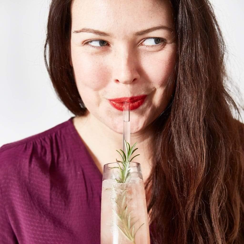 Halm Glas Strohhalme Wiederverwendbar Trinkhalm - 50 Stück gerade 30 cm - für Gastronomie, Restauran