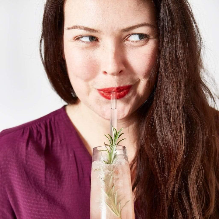 Halm Glas Strohhalme Wiederverwendbar Trinkhalm - 50 Stück gerade 30 cm - für Gastronomie, Restauran