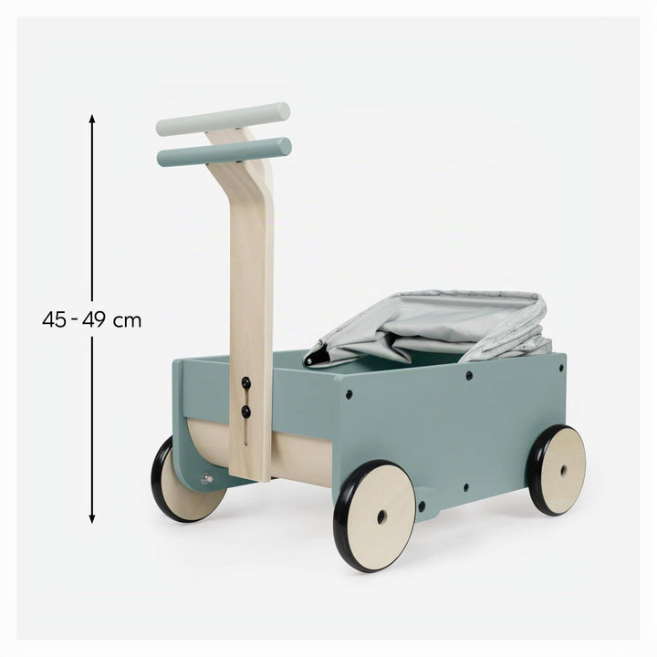 Hauck Learn to Walk Dolls - 2in1 Puppenwagen &amp; Lauflernwagen aus Holz für Kinder ab 12 Monaten inklu