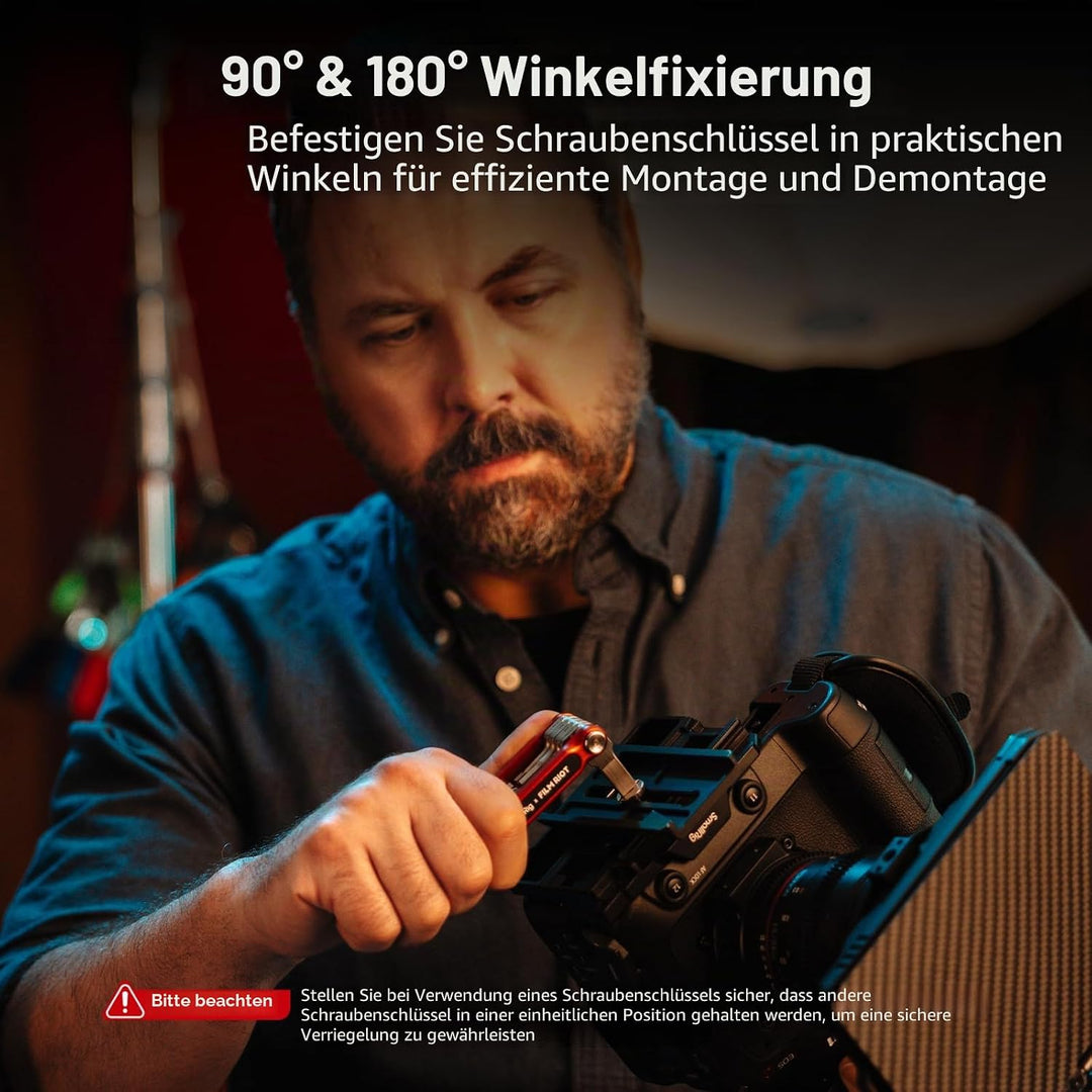 SMALLRIG x FILM RIOT 10-in-1-Klappwerkzeugset mit Schraubendrehern und Inbusschlüsseln, Positionieru