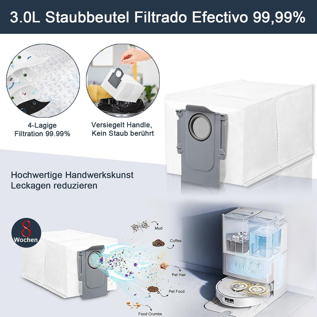 Zubehörset für Roborock Qrevo S5V /Qrevo Curv/Qrevo Curv S5X / Qrevo Edge/Qrevo Edge S5A Saugroboter