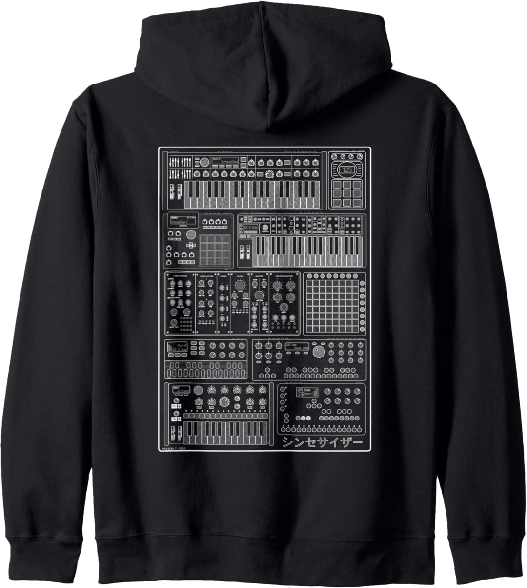 Synthesizer Musiker Kapuzenjacke
