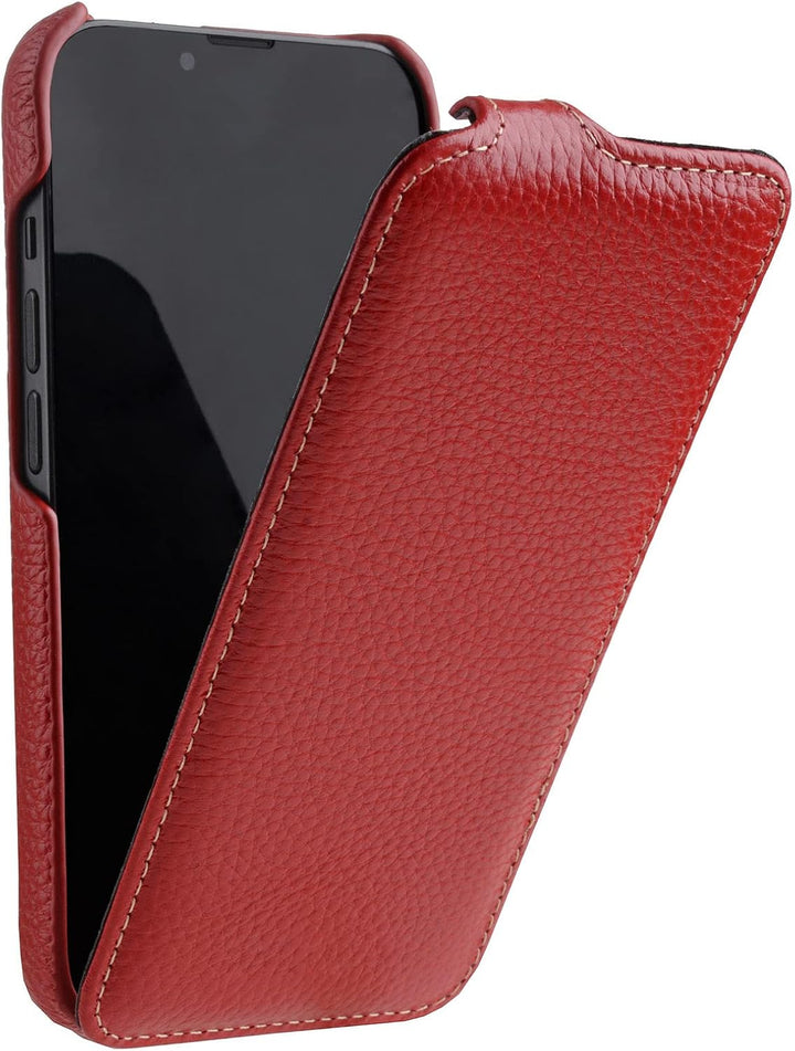 Mobiskin Hülle passend für Apple iPhone 14 Plus (6,7 Zoll), Handyhülle mit beschichtetem Leder, Case