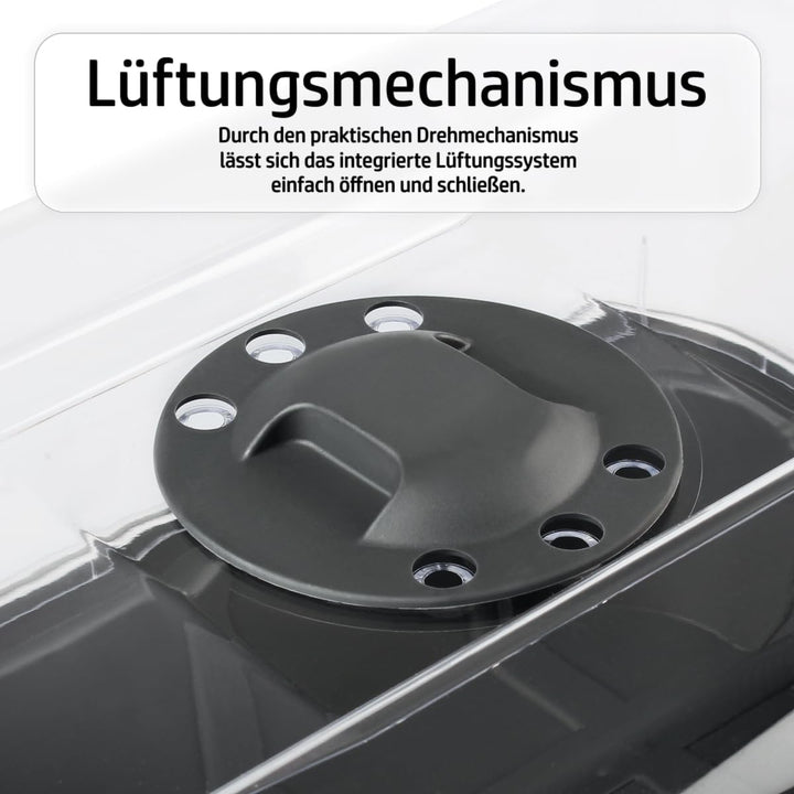 Zimmergewächshaus 38x25x19cm mit verschliessbarer Belüftung sehr stabil Gewächshaus Anzuchthaus (M),