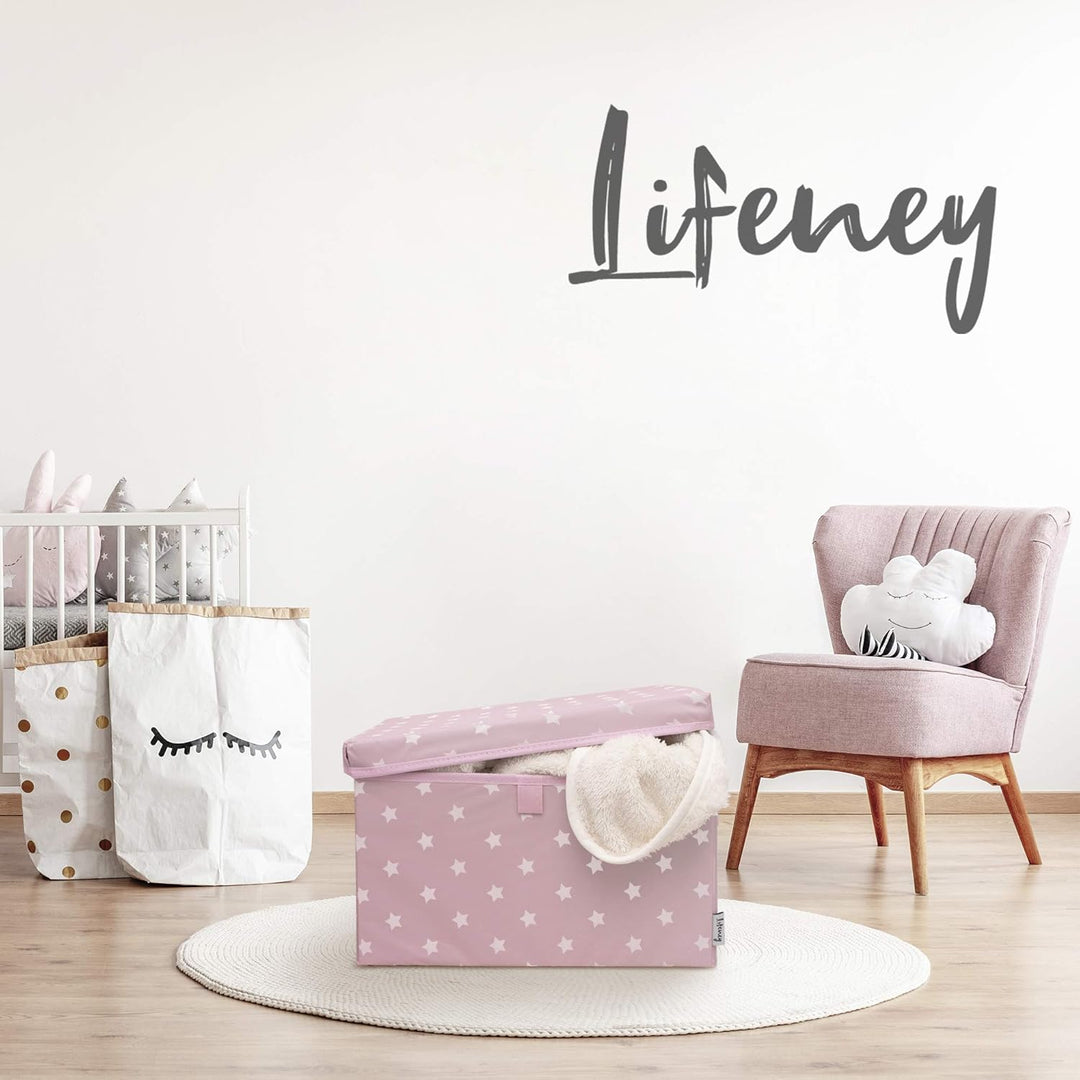 LIFENEY 2-Set Aufbewahrungsbox Kinder (37x25x21cm) I Aufbewahrungskorb für Kinderzimmer und Wohnbere
