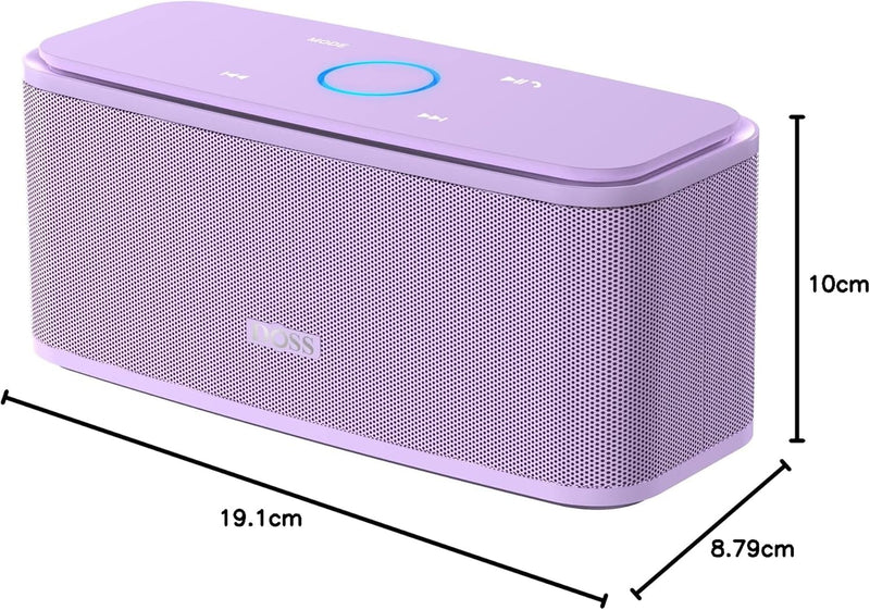 DOSS Bluetooth Lautsprecher, SoundBox Musikbox, mit Bluetooth 5.0, Dualen Bass-Treibern, 20H Spielze