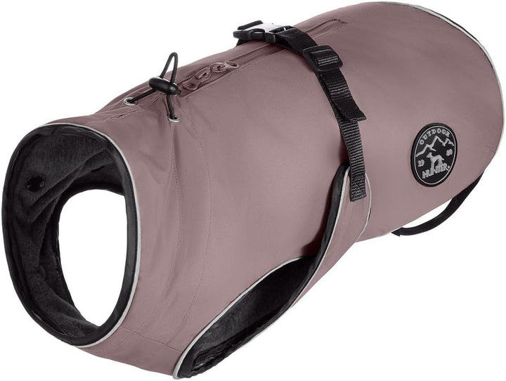 HUNTER Hundemantel Uppsala, Farbe: Altrosa, 2in1 Design mit herausknüpfbarem Innenfutter, wasserabwe