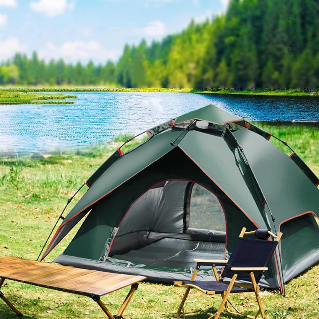 Campingzelt, automatisches Instant Pop up Zelt für 2-3 Personen, doppelschichtiges Wind und wasserdi