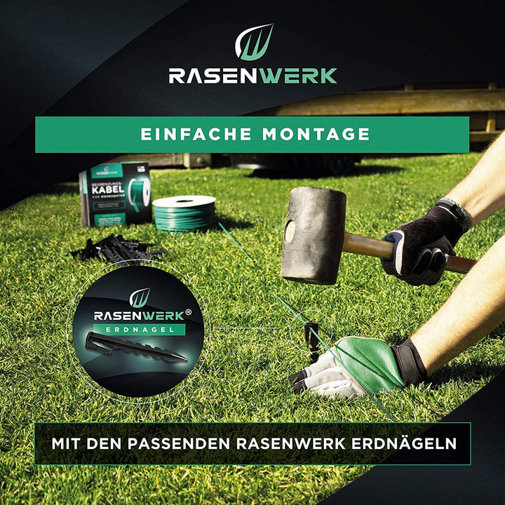 500m Universal Begrenzungskabel für Mähroboter - Begrenzungsdraht für Rasenmäher - Draht aus verzinn