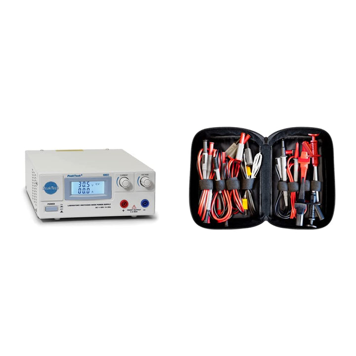 PeakTech Digtial Labornetzteil - Labornetzgerät 0-30V / 0-30A DC, stabilisiert, 1 Stück, P 6160 &amp; h