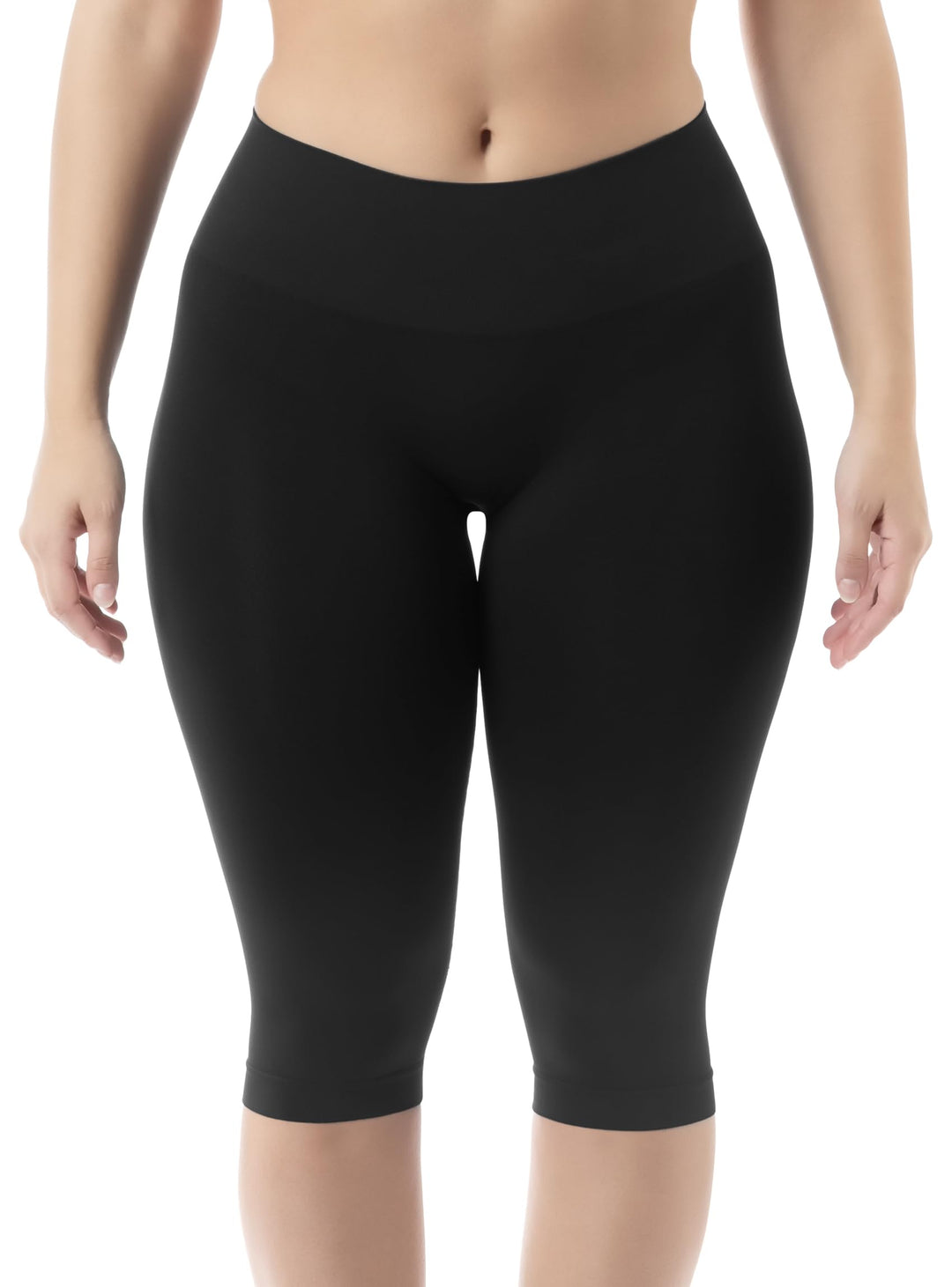 FarmaCell Bodyshaper 604Y - INNGERGY FIR Effekt Anti-Cellulitis Schlankheits Capri Shorts S Schwarz,