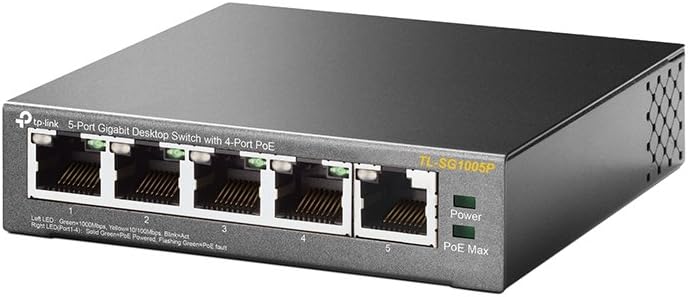 TP-Link EAP245 AC1750 WLAN Access Point und TP-Link TL-SG1005P 5-Port Gigabit PoE Switch mit 4 PoE+