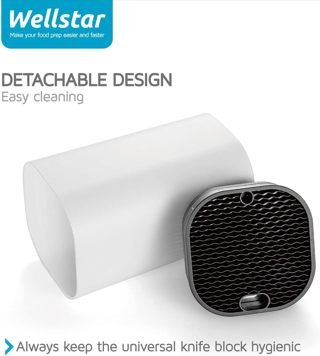 WELLSTAR Messerblock ohne Messer, Unbestückt Universal Messerblock,Sicherer Messerhalter Platzsparen