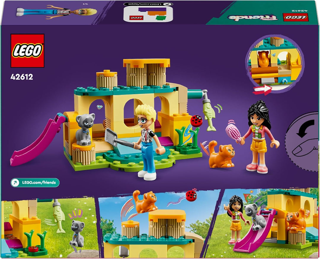 LEGO Friends Abenteuer auf dem Katzenspielplatz, Set mit Spielzeug-Tieren und Figuren, darunter Olly