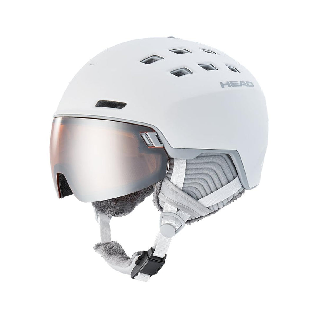 Head Skihelm Rachel 5K White + SL Alpinski Helm mit Visier Snowboardhelm M/L (56-59 cm), M/L (56-59