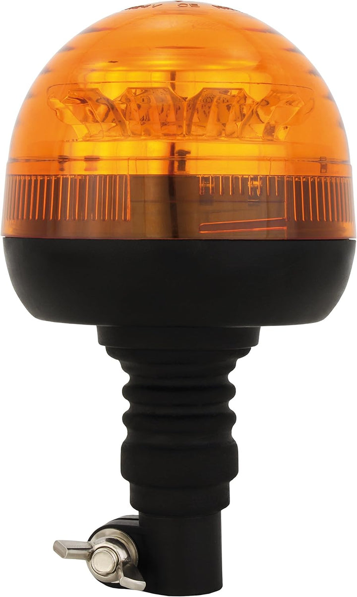 AdLuminis LED Kleine Rundumleuchte Orange Mit Flexiblem Fuss, 12V und 24V Spannung, Blinkleuchte War