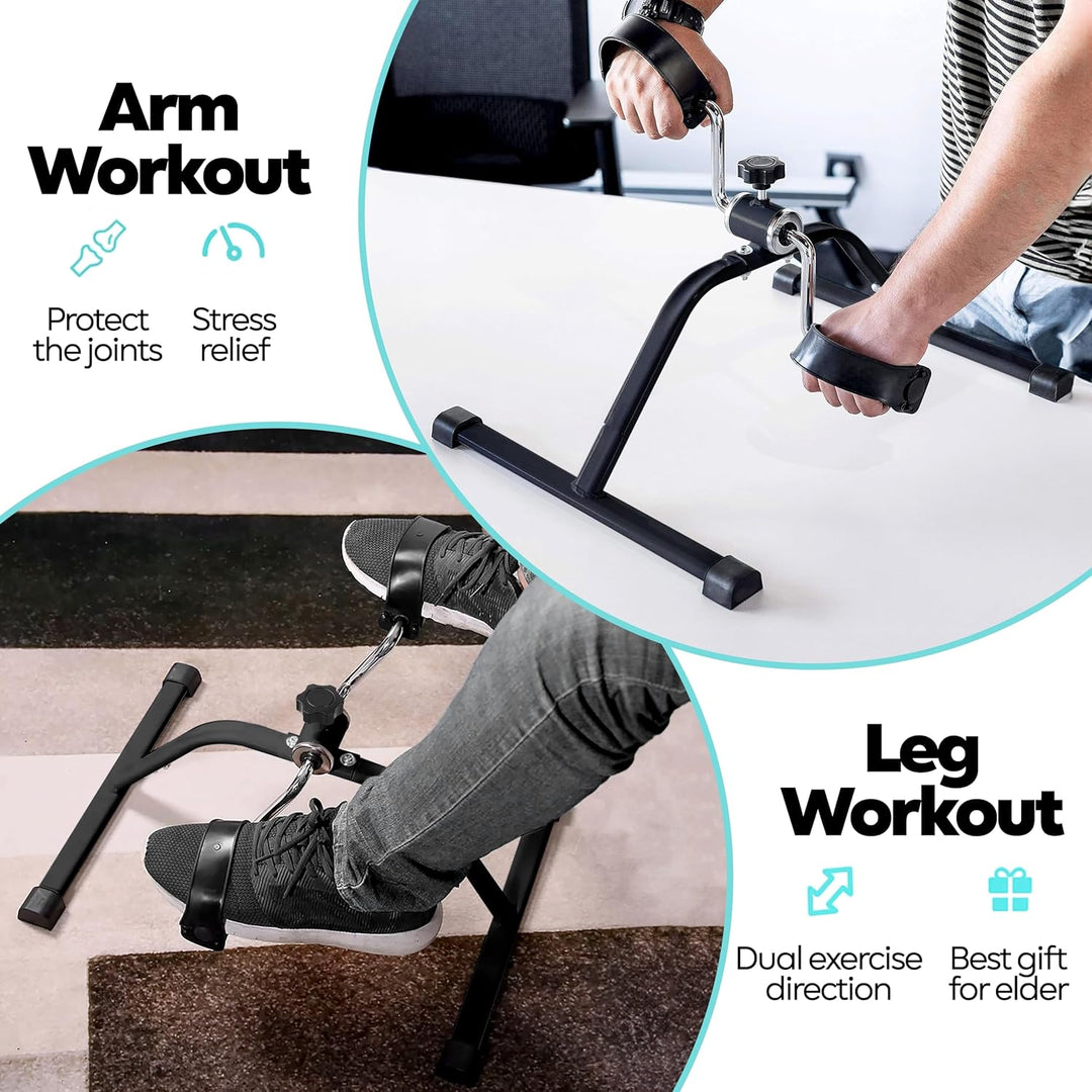 Techfit Pedal-Ausbilder, Mini-Heimtrainer für Heim und Büro, leichte Trainingsmaschine für Arme und