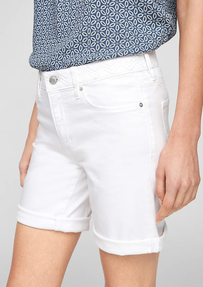 s.Oliver Damen Shorts 46 Weiss, 46 Weiss