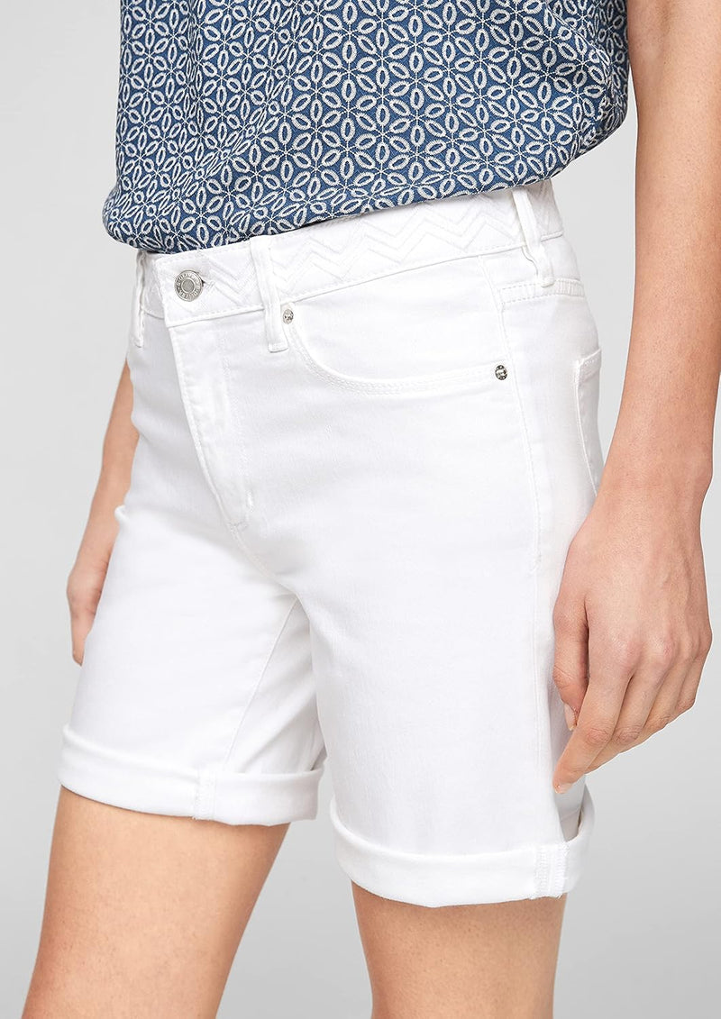 s.Oliver Damen Shorts 46 Weiss, 46 Weiss