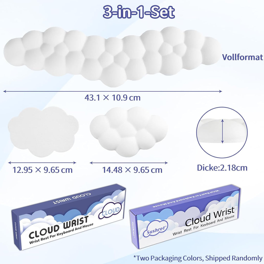 Handballenauflage Tastatur Wolke, Ergonomisches Handauflage Tastatur Wolke Mit PU Leder Memory Schau