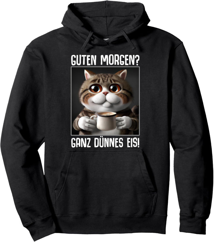 Kaffee Morgenmuffel Mitarbeiter Spruch Lustig Katze Geschenk Pullover Hoodie