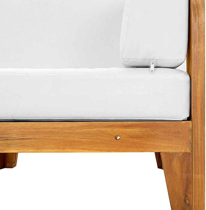 vidaXL Akazienholz Massiv Gartenmöbel 2-TLG. mit Auflagen Ecksofa Tisch Sofa Lounge Sitzgruppe Garte