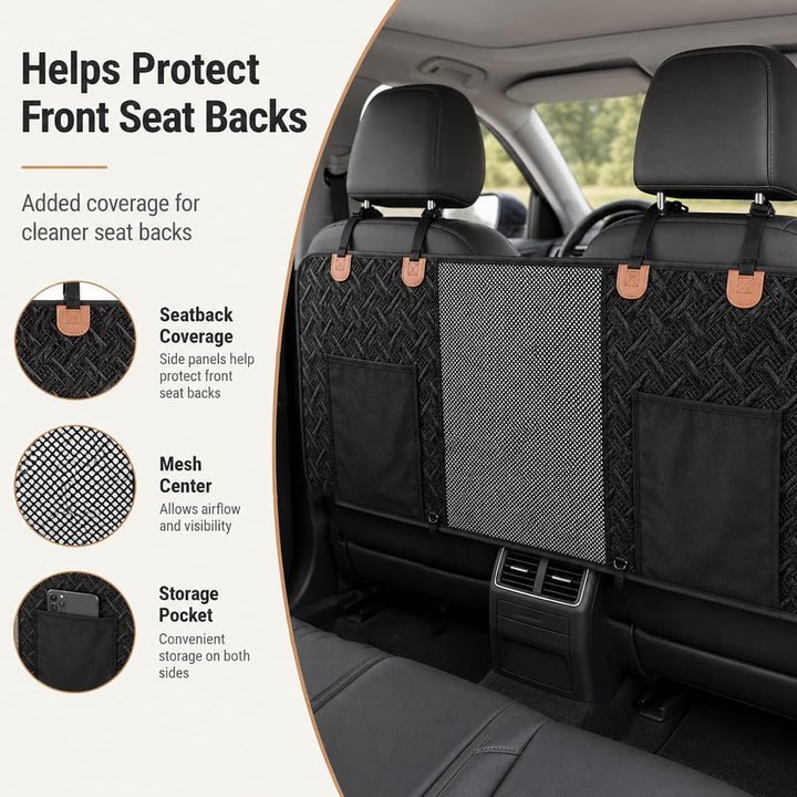 Hunde Auto Barriere, Hunde Netz für Auto Divider, Haustier Barriere mit 2 Mesh Organizer, Universal