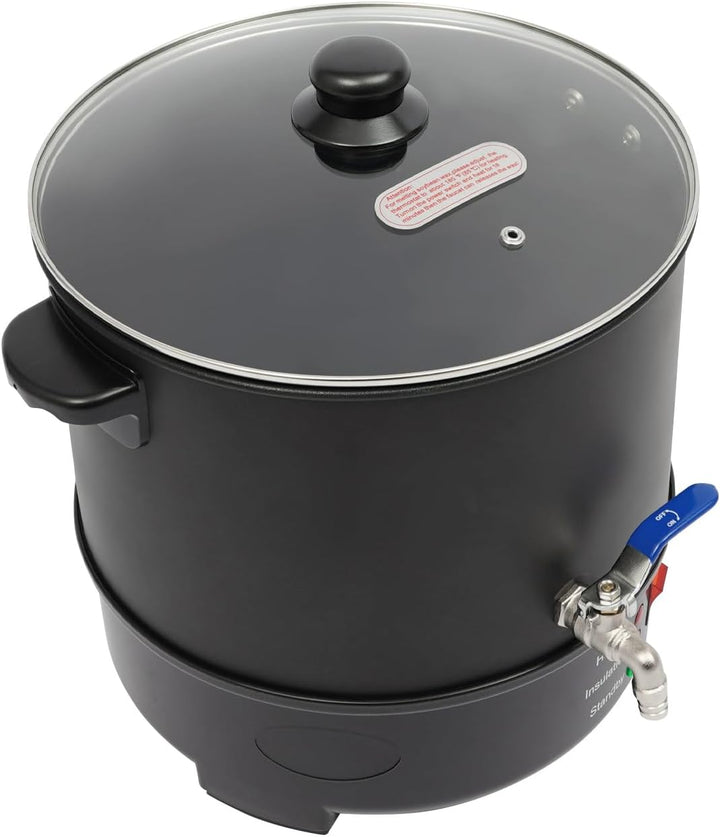 10L 1000W Elektrischer Wachsschmelzer - 201 Edelstahl mit Hahn, Deckel mit Entlüftung, Einstellbare