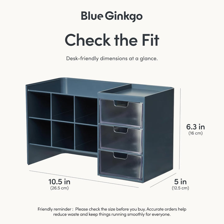 BLUE GINKGO Hive Stack Desk Organizer – Stapelbarer Stiftehalter, Schreibtischorganizer mit Schublad