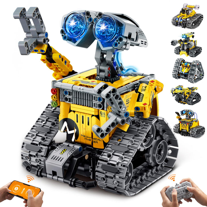 IKUPER Roboter Kinder für Jungen, 4-in-1 Roboter Programmierbar mit App & Fernsteuerung, Technik Rob