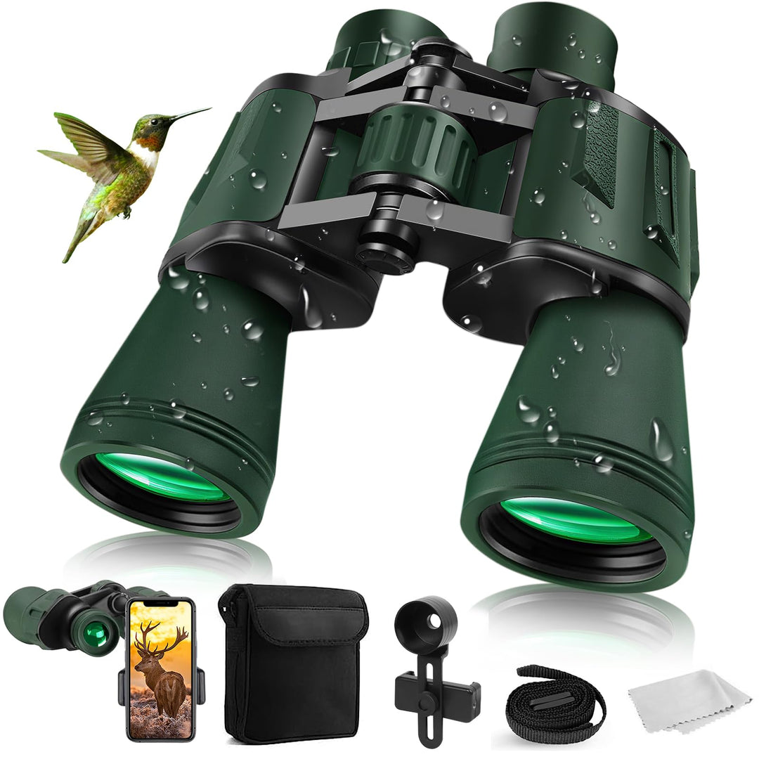 20x50 Fernglas für Erwachsene, HD Wasserdichtes Fernglas mit BAK4 Prisma & FMC Objektiv, Tragbares T